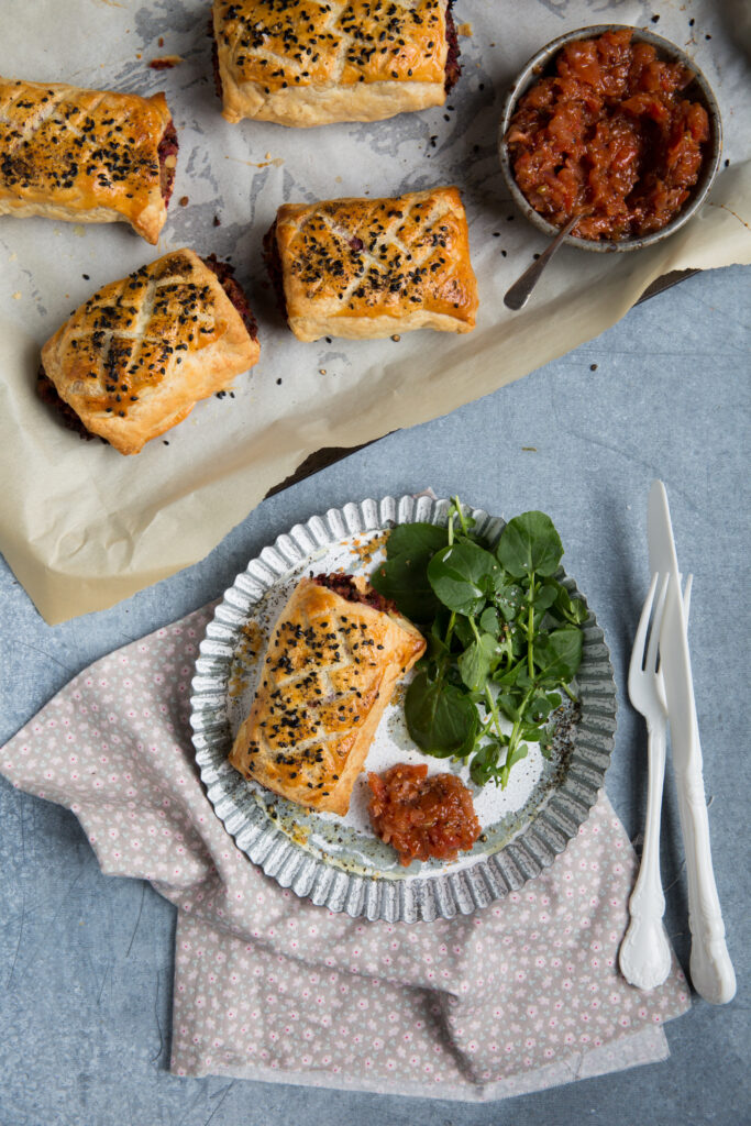 Summertime Beetroot and Rocket Veggie Rolls with Tomato Relish - Kathryn Bruton Food & Drink